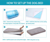 GOHOO PET Orthopedic Memory Foam Dog Bed, Cooling Dog Beds for Medium Dogs -Waterproof Pet Bed for Crate with Removable Washable Cover, M(29inch,45Lbs)