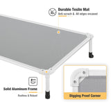 Veehoo Chew Proof Elevated Dog Bed - Cooling Raised Pet Cot - Silver Aluminum Frame and Durable Textilene Mesh Fabric, Unique Designed No-Slip Feet for Indoor or Outdoor Use, Grey, X-Large, CWC2003