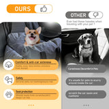 4-in-1 Dog Car Seat, Convertible Pet Booster Seat for Small Medium Dogs Up to 25lbs, Portable Travel Bed Sofa Pad with Safety Strap & Foldable Storage for Car Home Use