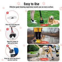 Load image into Gallery viewer, 33" Pooper Scooper 2 Pack, XL Tall Handle No Touch Dog Pooper Scooper for Large Small Dogs, Durable Spring &amp; Lightweight, Large Pooper Scooper for Dogs Heavy Duty, Foldable Dog Poop Pick Up Tool

