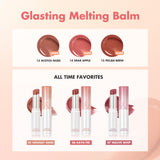 GLASTING MELTING BALM #12 Veiled Rose - Hydrating Tinted Lip Balm & Gloss Stick | Sheer Muted Rose Nude, Crystal Water-Gloss Shine | Non-Sticky K-Beauty for Plump, Moisturized Lips
