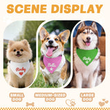 KOTAGI Custom Dog Scarf Embroidered Name, Personalized Dog Bandana for Small Medium Large Dogs, Anti-loosening Adjustable Dogs Birthday Bandana Cute Pet Costume Accessories