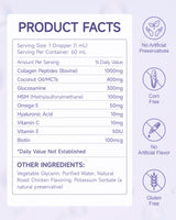 Collagen for Dogs - Dog Collagen Drops with Glucosamine, MSM, Biotin, VitaminC & E, Coconut Oil - Hip & Joint Supplement for Dog, Skin Coat Health, Gut & Immune Health, 60ml Collagen Drops for Dogs