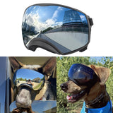 NAMSAN Dog Goggles for Large Dogs, Black/Silver Lenses Replaceable, Dog Sunglasses Medium to Large Breed, Anti-UV Doggie Eye Protection, Adjustable Driving Glasses, Windproof Dustproof, Black