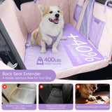 Back Seat Extender for Dogs Hard Bottom, Dog Car Seat Cover for Back Seat Holds 420lbs, Sturdy Backseat Dog Platform for Large Breed Dogs, 600D Oxford & Waterproof Pet Hammock for Cars, SUVs & Trucks