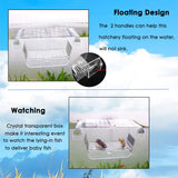Fish Breeder Box Fish Hatchery Floating Fish Breeding Box with Removable Grating Perfect Fish Tank Divider for Agreesive Injured Pregnant Fishes