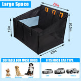 Dog Car Seat for Large Medium Dogs, Hard Bottom Back Seat Extender for Dogs with Soft Removable Blanket, Non-Slip Dog Car Hammock Turn into Soft Pet Travel Bed,Half Pet Seat for Car SUV Truck(Black)