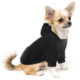 Idepet Pet Dog Hoodies 2 Pack with Pocket, Dog Outfits for Small Pets Chihuahua Clothes Warm Coat Jacket Autumn Puppy Sweatshirt Cats Clothing