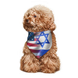 USA American and Israel Israeli Flags Dog Bandana Adjustable Triangle Pet Scarf Premium Quality Bandanas for Dogs and Cats