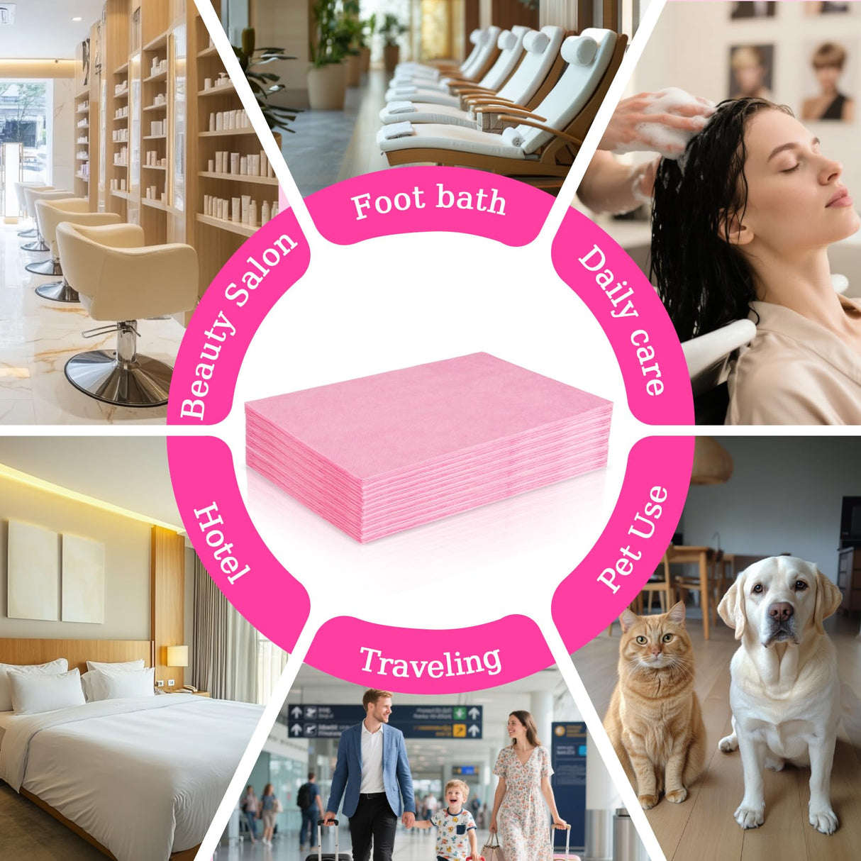 Massage Table Sheets - Disposable Bed Sheets 31" x 70" Waterproof Massage Table Cover Non-woven Disposable Bed Sheets for Travel, Massage, Spa, Tattoo, Beauty, Pink (18PCS) (24) (White) (24pcs pink)