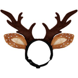 KUDES Dog Cat Christmas Reindeer Antlers Headband Classic Adjustable Elk Hat Headwear Pet Deer Cospaly Costumes Accessories (L(for Medium Big Dogs))