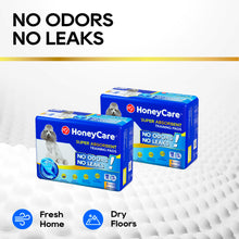 Load image into Gallery viewer, Honey Care All-Absorb, Small 17.5" x 23.5", 120 Count, Dog and Puppy Training Pads, Ultra Absorbent and Odor Eliminating, Leak-Proof 5-Layer Potty Training Pads with Quick-Dry Surface, Blue, A05
