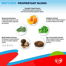 Load image into Gallery viewer, Natural Intestinal Defense for Dogs, Puppies &amp; Cats, Kitten – Herbal Cleanse with Wormwood, Black Walnut – Promotes Healthy Gut – Advanced Broad Spectrum Formula for Large, Medium Small para Perros
