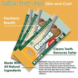 Bonies Natural Skin & Coat Formula Small-Sized Single Bone - Promote Silky Coat & Healthy Skin, Healthy Teeth & Fresh Breath, Low Calories - Chicken Flavor, Small Dogs, 15 Count