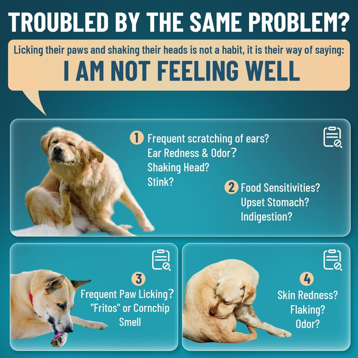 VICSOM Natural Dog Yeast Infection Treatment for Dogs, Itchy Skin & Ear Treatment Natural Support Allergy Relief, Dog Yeast Infection Relief, Support Irritation, Itching & Inflammation 60ml