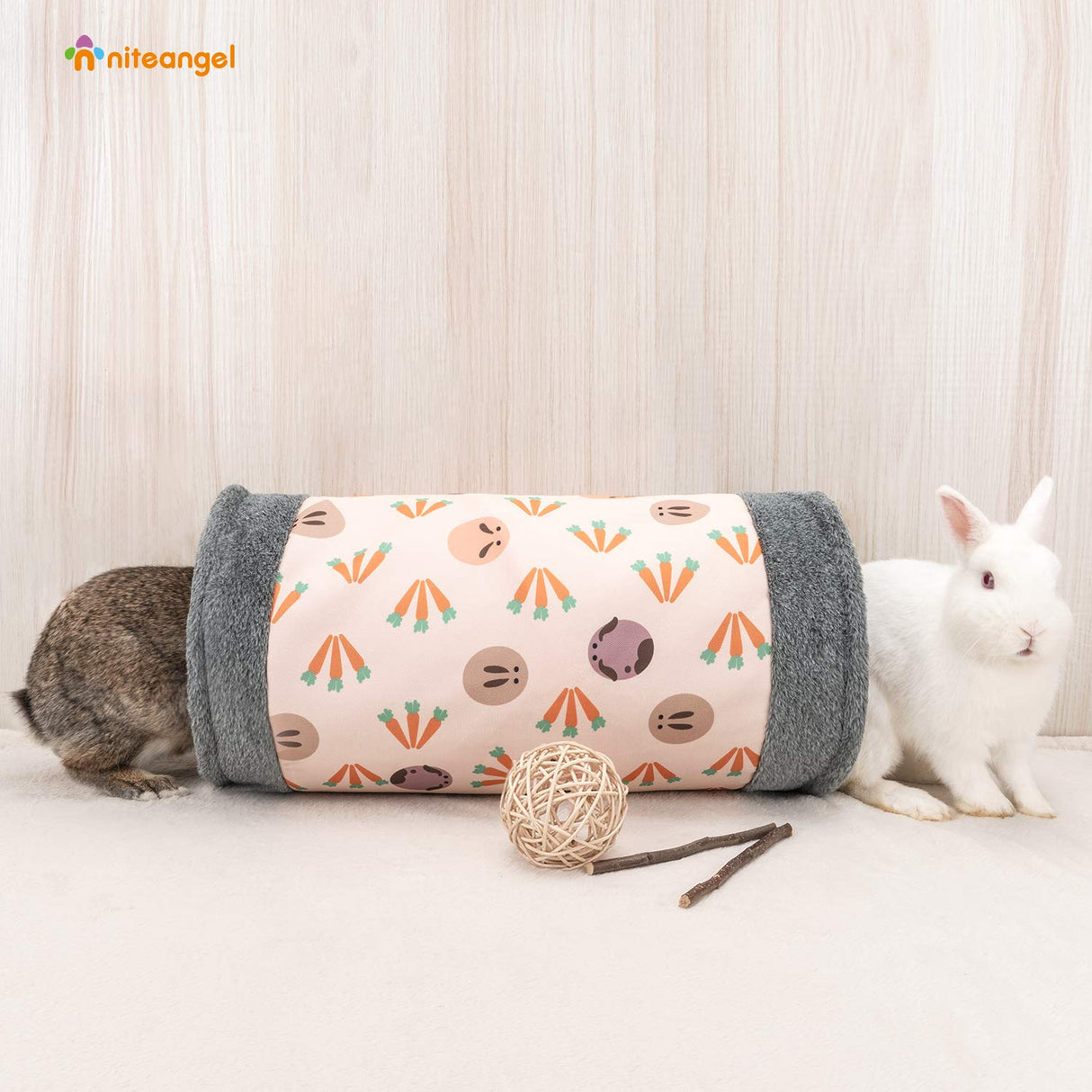 Niteangel Guinea Pig Tubes & Tunnels for Dwarf Rabbits Bunny Guinea Pigs and Other Small Animals