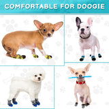 48 Pieces Dog Socks for Small Medium Dogs Non Slip Anti Slip Skid Pet Puppy Doggie Grip Paw Protectors Indoor Traction Control Socks for Hardwood Floor Protection, 12 Styles