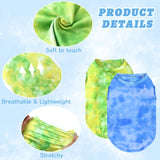 XPUDAC 4 Pack Dog Shirt Tie Dye Lightweight Dog Clothes for Small Dogs Boy Girls Breathable Stretchy Tank Top Vest-X-Large