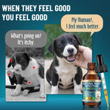 VICSOM Natural Dog Yeast Infection Treatment for Dogs, Itchy Skin & Ear Treatment Natural Support Allergy Relief, Dog Yeast Infection Relief, Support Irritation, Itching & Inflammation 60ml