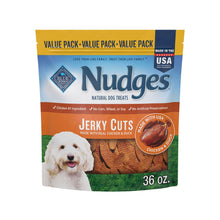 Load image into Gallery viewer, Blue Buffalo Nudges Jerky Cuts Dog Treats, Made in the USA with Natural Ingredients, Chicken &amp; Duck, 36-oz Bag
