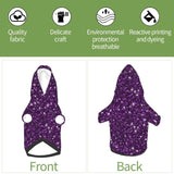 Dog Hoodie Sweater - Soft and Warm Winter Coat with Beautiful Dark Purple Glitter Sparkles Pattern - Cold Weather Clothes for XS-XXL