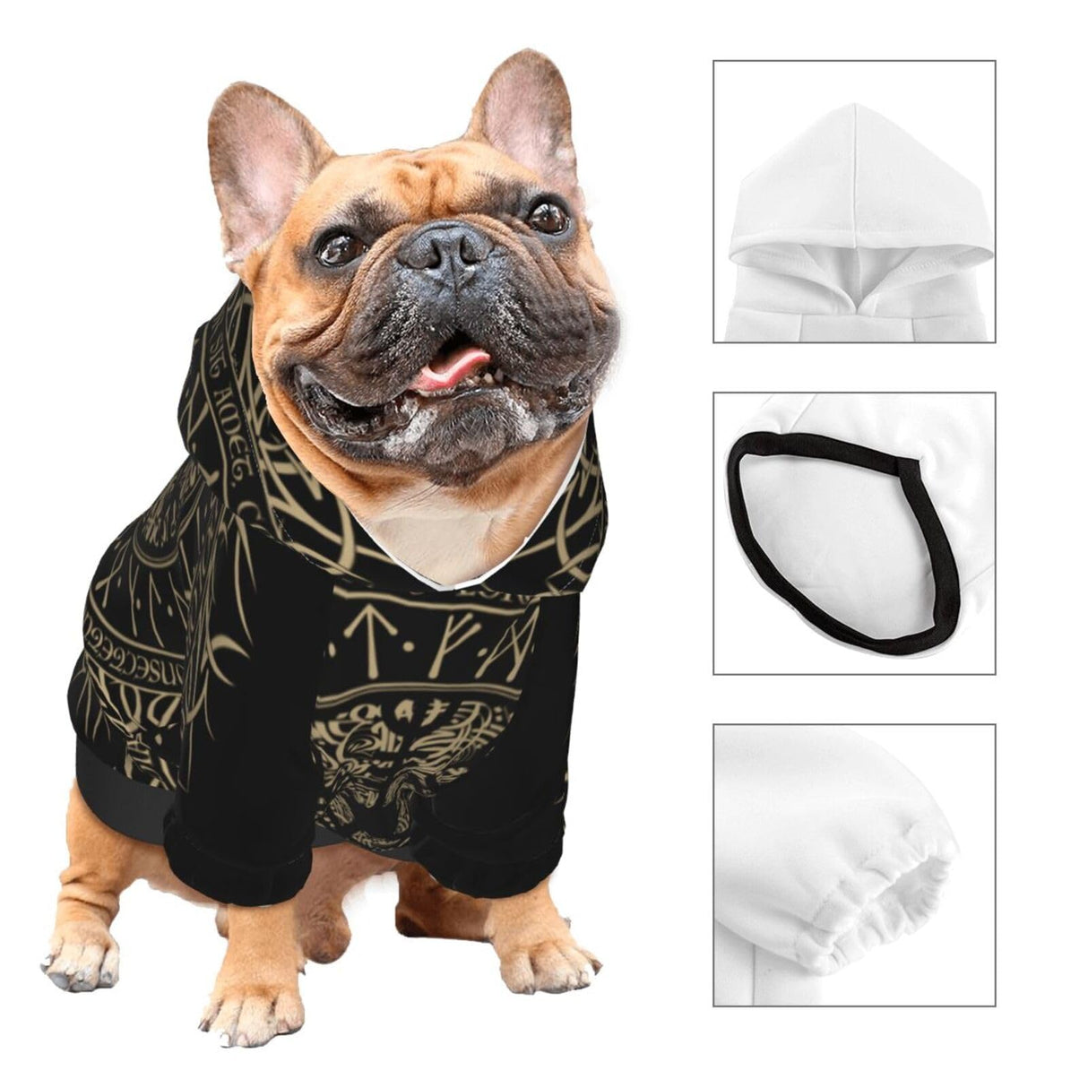 Dog Hoodie Soft and Warm Dog Hoodie Sweater Cool Norse Viking Vegvisir Runic Compass Dog Winter Coat Cold Weather Clothes for XS-XXL