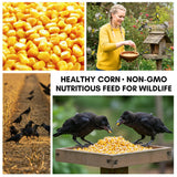 5 Pounds Premium Corn for Feeding – Bird Food for Crows and Ravens, Grown in Iowa, 5 lb Resealable Bag