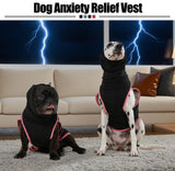 DENTRUN Dog Calming Vest Anxiety Relief Shirts with Ear Wraps, Soft Dog Hoodie Noise Cancelling Ear Muffs for Firwork, Comfort Winter Warm Sweater Turtleneck Cold Weather Cozy Coat for Medium Dog