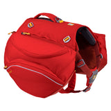 Ruffwear, Palisades Dog Backpack, Multi-Day Pack with Removable Saddlebags & 2x1L Hydration Bladders, Cross-Load Compression, Breathable Adjustable Harness, Reflective Trim, Red Sumac, Small