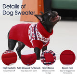IECOii Extra Large Dog Sweater,Turtleneck Dog Sweater Larged Size Dogs,5XL Big Pet Christmas Knitwear Winter Clothes for Cold Weather,Girl and Boy Knit Sweatshirt for Great Dane,XXXXX-Large