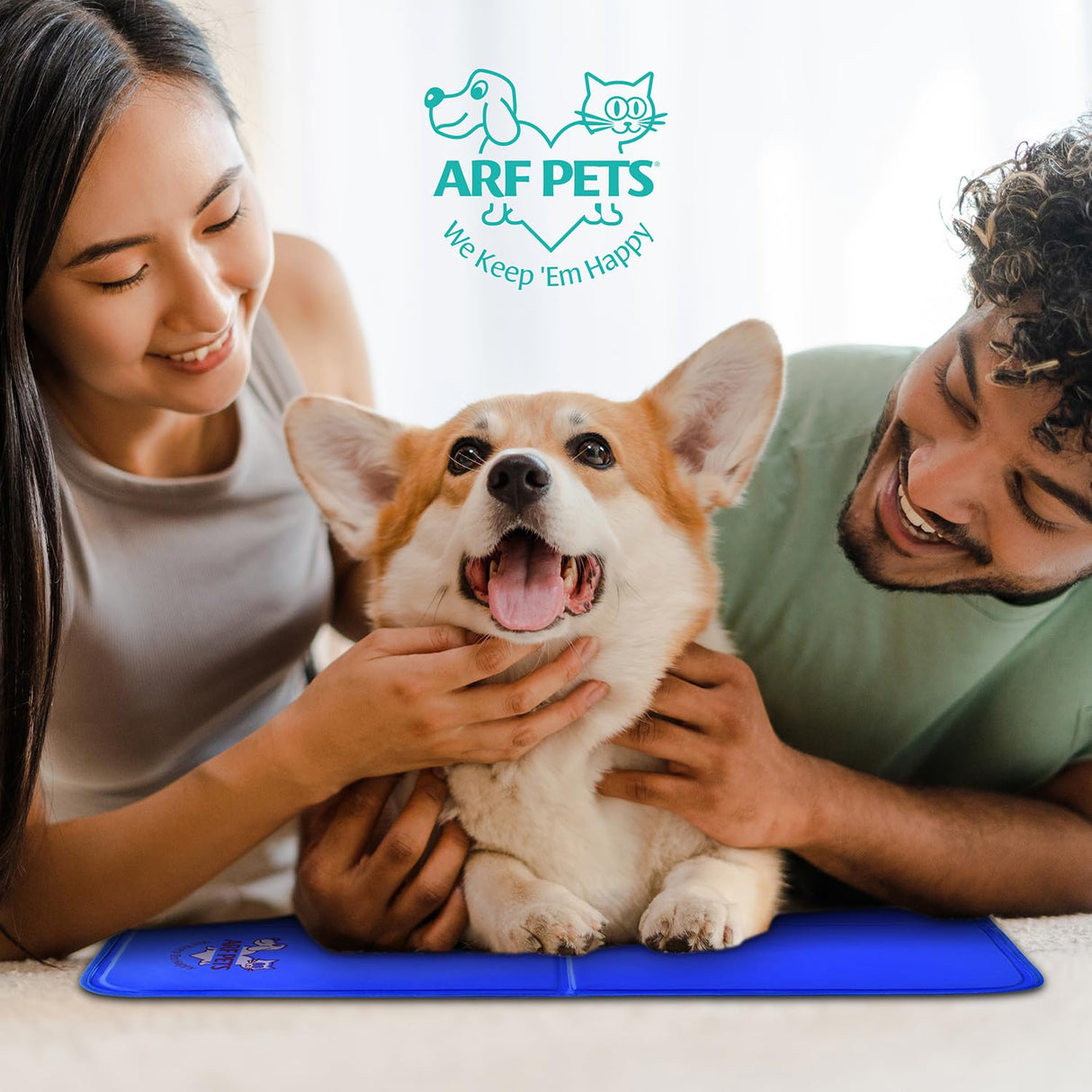 Arf Pets Cooling Mat for Dogs - Gel Self-Cooling Pad for Beds, Kennels & Crates | Durable, Non-Toxic, Pressure-Activated Relief | No Water, Electricity, Batteries or Refrigeration Needed, 20" x 30"