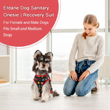 Etdane Dog Period Diapers Small Dog Period Suit Dog Sanitary Panties for Male Female Dogs Diaper Cover for Heat Black/S