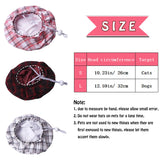 SEIS 3 Pcs Dog Berets Fashion Pet Hat French Artist Cat Cap Baseball Cap for Party Birthday Wedding Photo (L, Stripe)