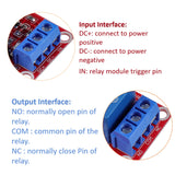 HUAREW 5V One Channel Relay Module Relay Switch with OPTO Isolation High Low Level Trigger (Pack of 10)