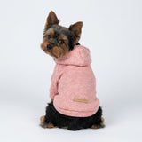 Fitwarm Knitted Dog Hoodie Sweater, Winter Clothes for Small Dogs Boy Girl, Lightweight Pet Sweatshirt, Heather Pink, XXL