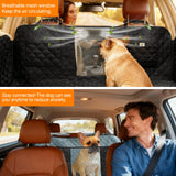 PETTALK Deluxe Double Side Dog Car Seat Cover Back Seat, Waterproof Seat Cover Hammock, Reversible,Heavy Duty,Anti Scratch,Durable Soft Pet Large Dog Cover Protector for Cars SUVs Trucks,ECO-Friendly