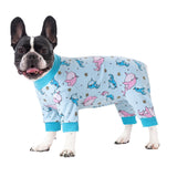 Dog Recovery Suit for Surgery Small Medium Dogs Onesie, Cute Soft Dog Pajamas Bodysuit Cone Alternative Prevent Licking Recovery Suit Female Male (Dolphins, Large)