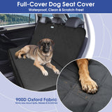 ALLANSING Upgraded 900D Heavy Duty Dog Back Bench Seat Cover, Car Seat Protector, 3 Seatbelts & Armrest Compatible, Waterproof Nonslip Pet Backseat Cover for Dogs & Kids, Fits Most Cars, SUVs, Trucks