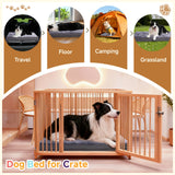 WAYIMPRESS XXL Dog Bed for Large Dogs, Waterproof XXL Dog Crate Pad with Orthopedic Egg Crate Foam Reversible & Washable Cover, Egg Crate Foam, Anti-Slip, 47" x 29", Gray