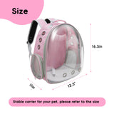 GeerDuo Cat Backpack, Airline Approved Bubble Carrying Bag for Small Medium Dogs Cats, Space Capsule Pet Carrier Dog Hiking Backpack Travel Carrier (Pink)