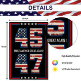 EKOREST Donald Trump 2024 Garden Flags for Outside, 45 47 Take America Back Yard Decoration,Small Outdoor Decor for American President Election,12x18 Inch Double Sided