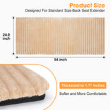 FURTIME Backseat Pet Bed Mat, Non-Slip Dog Bed for Car Back Seat, Washable Travel Pet Mat with Removable Cover, Dog Seat Covers Protector Fit for Backseat Extenders and Trucks SUVs, 54"x 24.8", Brown