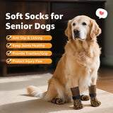 Roilpet Double Sides Non-Slip Dog Socks to Prevent Licking Paws - Strong Traction for Paw Protector, Senior Dogs, Hardwood Floors, Dog Booties with Grippers - X-Large