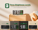 Neasroe Digital Alarm Clock, 6.7" Mirror Clocks Large Numbers LED Display for Bedrooms - Auto Dimmer, Time and Date, Room Temperature, Snooze, 12/24 Hour for Teens, Elderly, USB Powered(White)