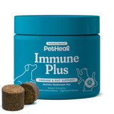 PetHeal Immune Plus Chews for Dogs - Vet-Reviewed - Supports Immunity, Energy & Liver Health with Turkey Tail, Reishi & Milk Thistle | Reduces Lumps & Promotes Shiny Coat | 30 Pork-Flavored Soft Chews