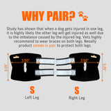NeoAlly Cat and Dog Ankle Brace Pair Canine Rear Leg Hock Support with Safety Reflective Straps for Hind Leg Wounds Heal and Injuries and Sprains from Arthritis (S Pair)