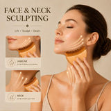 Lymphatic Contour Face Brush with Soft Synthetic Bristles, Lymphatic Drainage Massager, Travel Makeup Brush with Case, Gua Sha Facial Tools Inspired Beauty Accessory