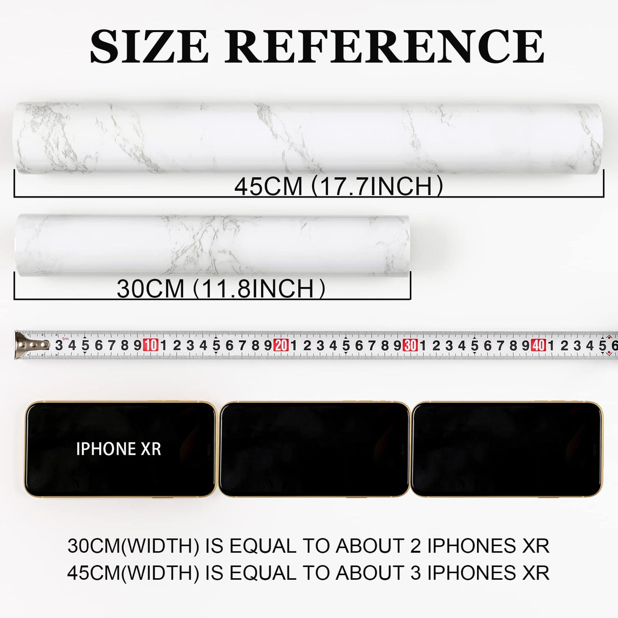 practicalWs Glossy Marble Contact Paper Granite White/Grey Kitchen Countertop Cabinets Furniture Refurbishment Wall Paper Thick Removable Wallpaper Peel and Stick Wall Decor Vinyl Wrap 11.8"x78.7"
