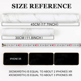 practicalWs Glossy Marble Contact Paper Granite White/Grey Kitchen Countertop Cabinets Furniture Refurbishment Wall Paper Thick Removable Wallpaper Peel and Stick Wall Decor Vinyl Wrap 11.8"x78.7"