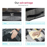 Onlyeasy Sturdy Under Bed Shoe Storage Organizer, Set of 2, Fit 12 to 24 Pairs, Underbed Shoes Closet Storage Solution with Clear Window, Breathable, L29.3 x W23.6 x H5.9, Linen-like Black, MXAUBSB2P